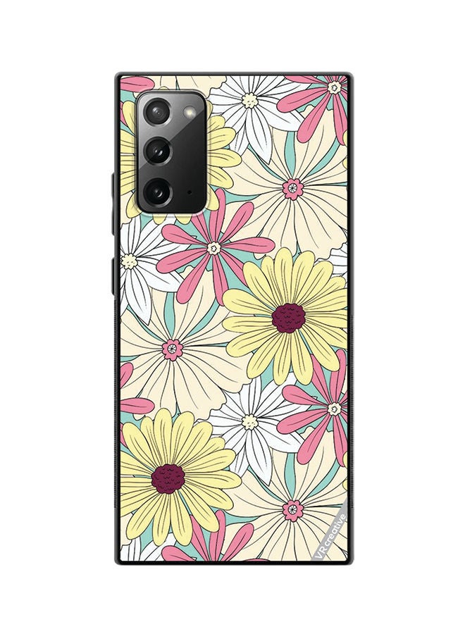 VR CREATIVE Protective Case Cover For Samsung Galaxy Note20 5G Flowers Design Multicolour - Image 1