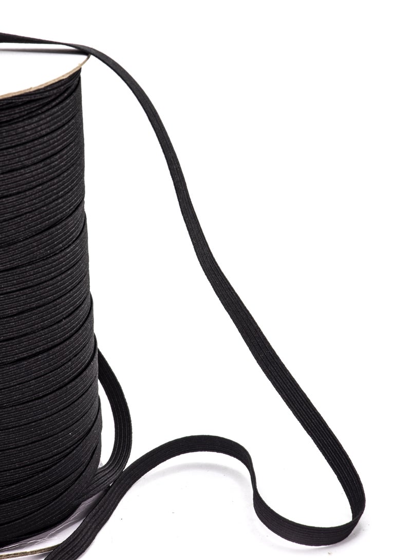 Premium Elastic Band - 6mm, 144 Yards Roll - Black - Ideal for Sewing and Crafting - Image 2