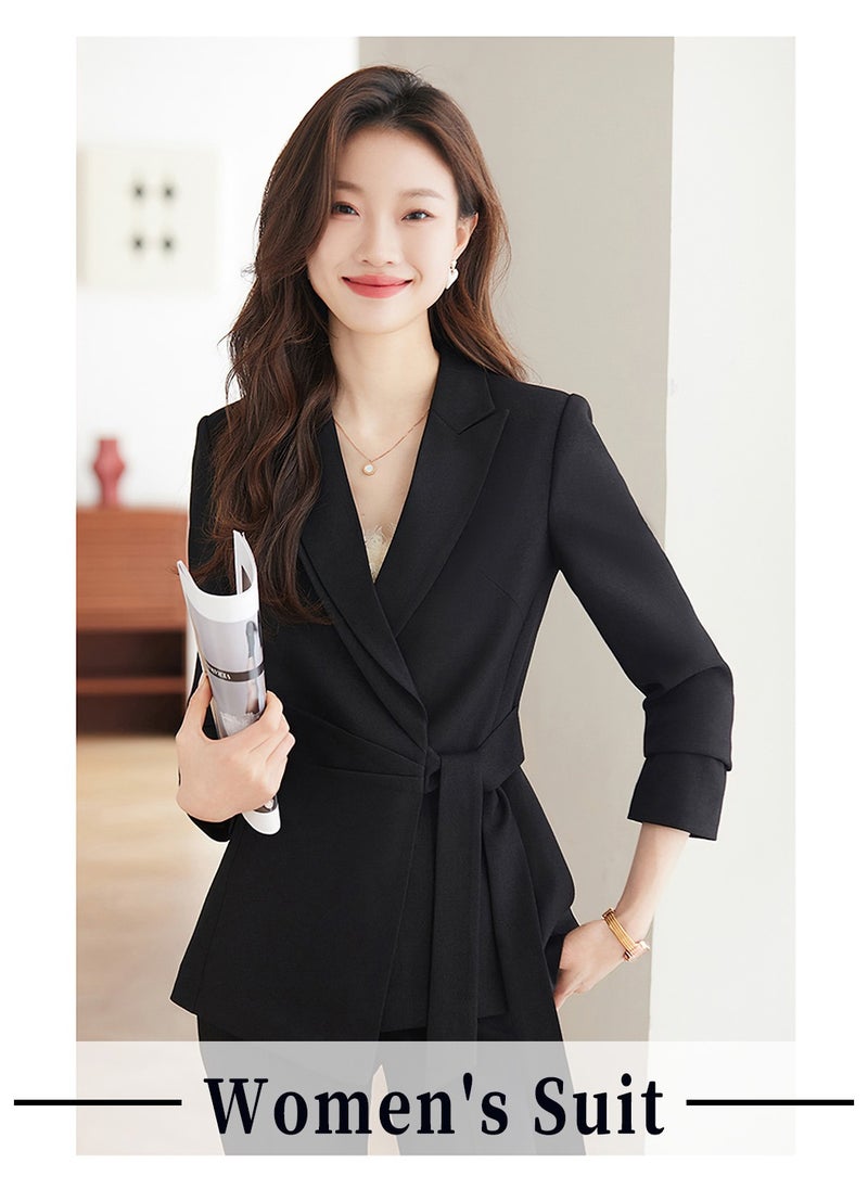 2Pcs Business Casual Outfits for Women, Women's Professional Suit Set, Elegant Business Blazer and Pants, Tailored Fit Office Wear, Black - pzsku/Z4E327BF5B084DFA6B1E1Z/45/_/1734060346/5d27e9e5-42ec-435d-b57a-f8b3b75c6922