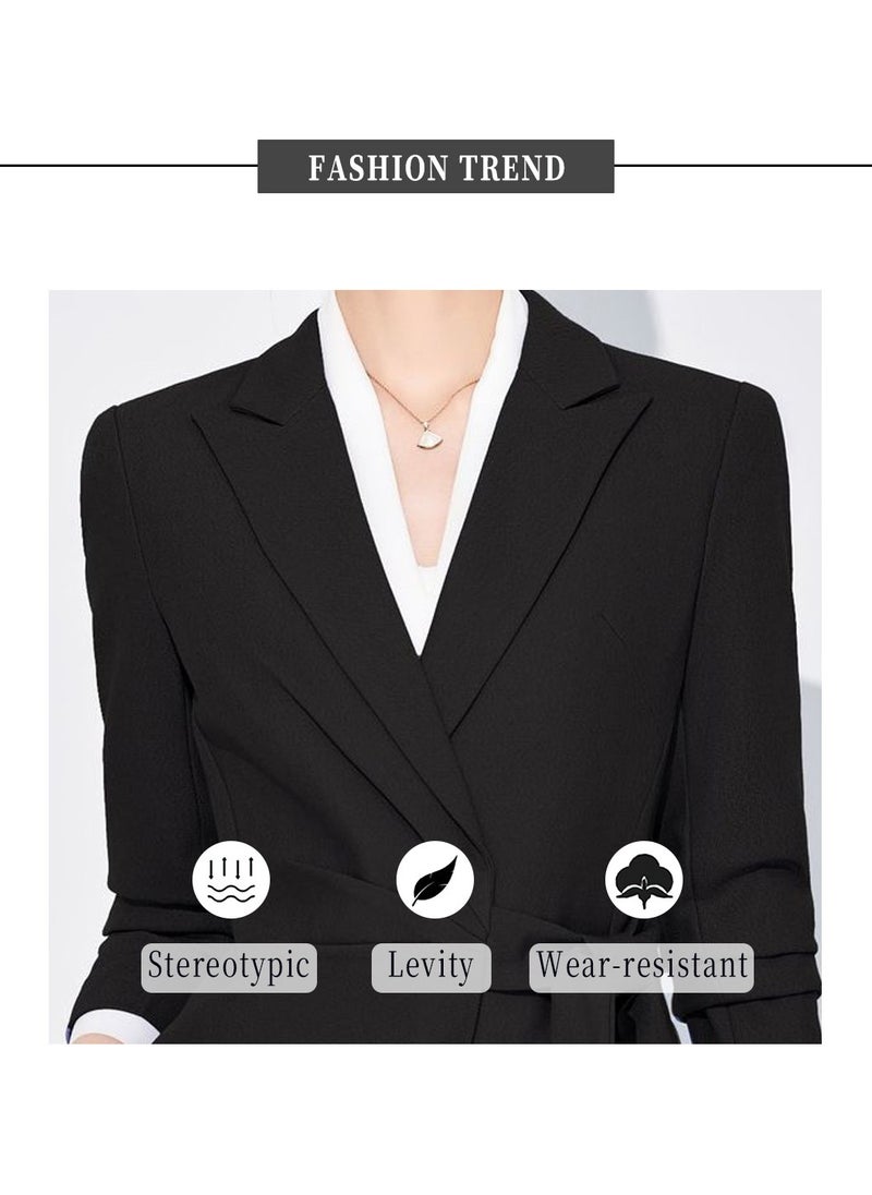 2Pcs Business Casual Outfits for Women, Women's Professional Suit Set, Elegant Business Blazer and Pants, Tailored Fit Office Wear, Black - pzsku/Z4E327BF5B084DFA6B1E1Z/45/_/1734060356/023299ef-6d98-496e-bead-0a83661e6030