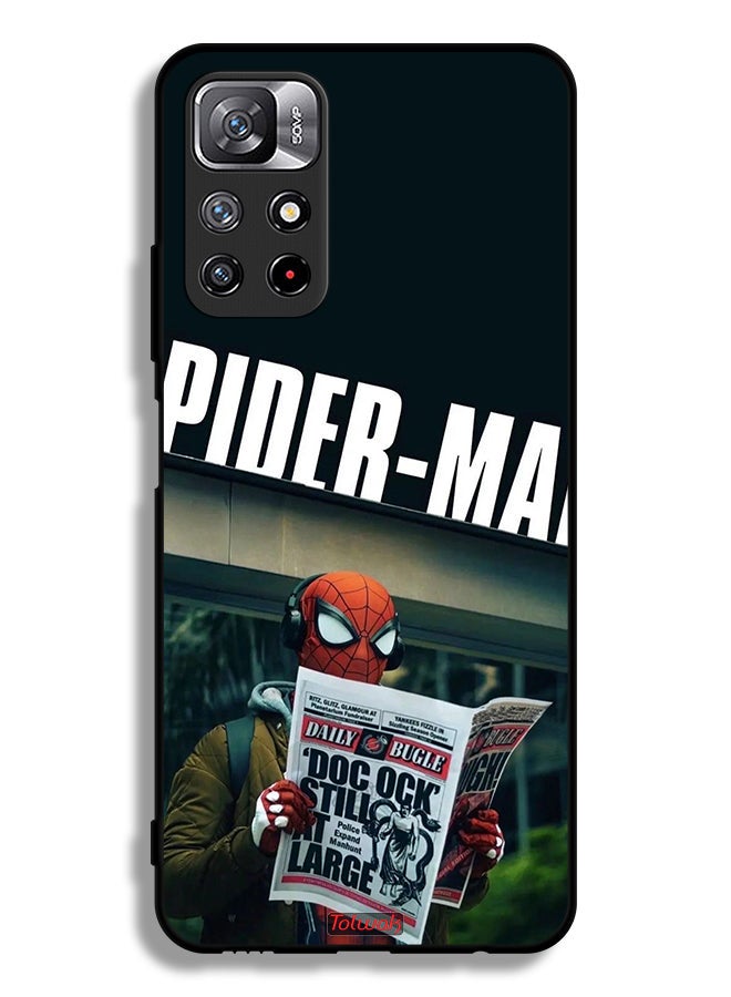 Tolwak Xiaomi Redmi Note 11S Protective Case Cover Spiderman Reading Newspaper - Image 2