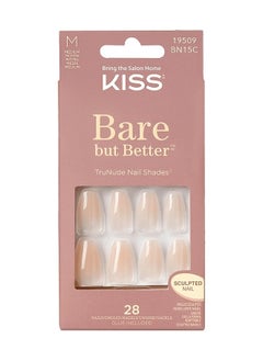 KISS Bare but Better TruNude Nail Shades 28 Nails BN015C Size M 