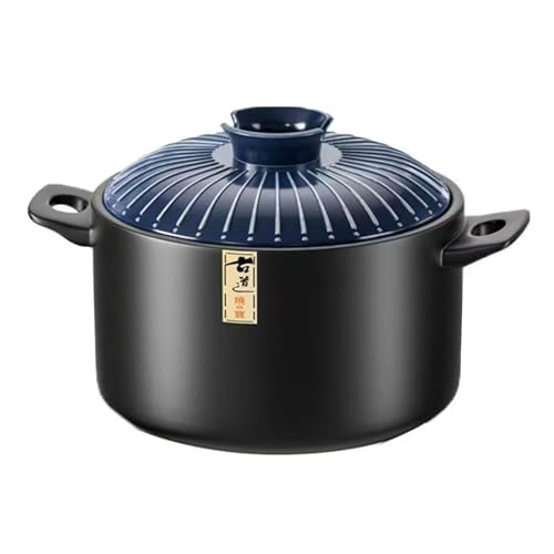 MWNAGO Clay Pot for Cooking, 1.7 Quart Ceramic Pot for Cooking with Lid, Ceramic Casserole Rice Pot Clay Pots for Cooking Chinese Ceramic Casserole,Earthenware Pot,Asian Rice Cooker Pot Cookware Stew Pot Stockpot - Image 1