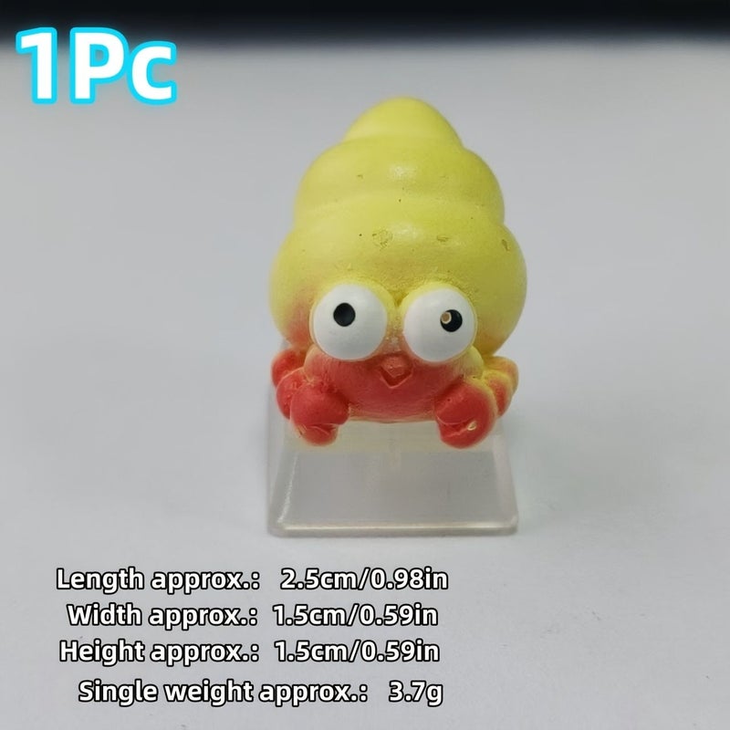 1Pc Ocean Stereo Keycap Orange Coral 3D Sea Animal Keycap For Mechanical Keyboards - Image 1