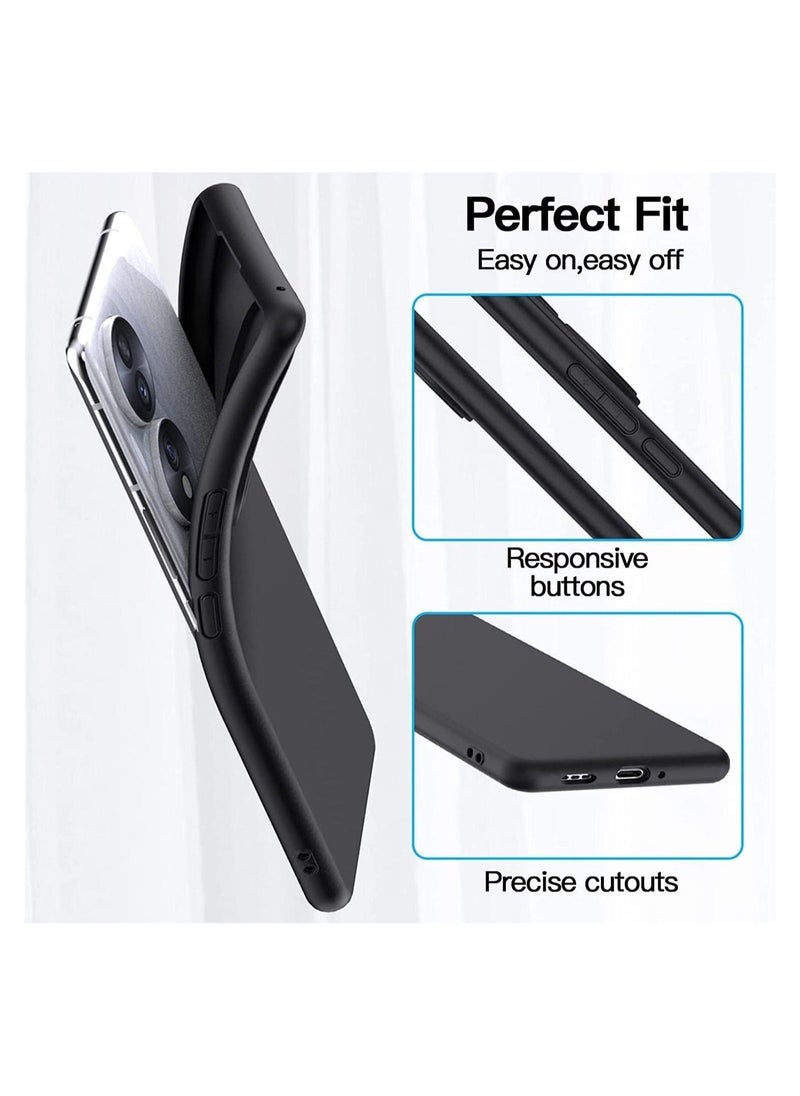 Honor 70 Case Soft Flexible Silicone Slim Fit TPU Back Cover Matt Black Protective Rubber Case with Camera Protection - Image 3