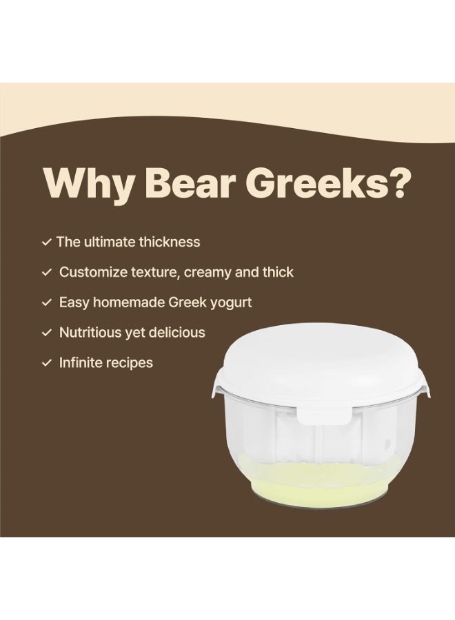 erorex Greek Yogurt Maker Strainer Container with Fine Mesh Filter BPA Free Airtight Yogurt Straining Bowl 1.8Qt - Image 4