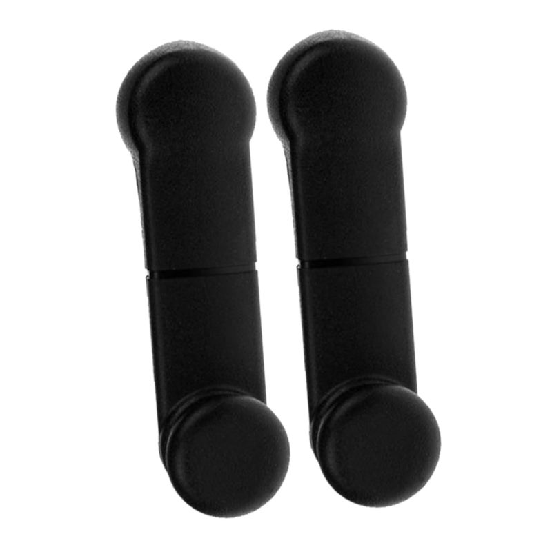 2Pcs Black Interior Door Handles Ergonomic Window Crank Replacement Easy Installation For Car - Image 2