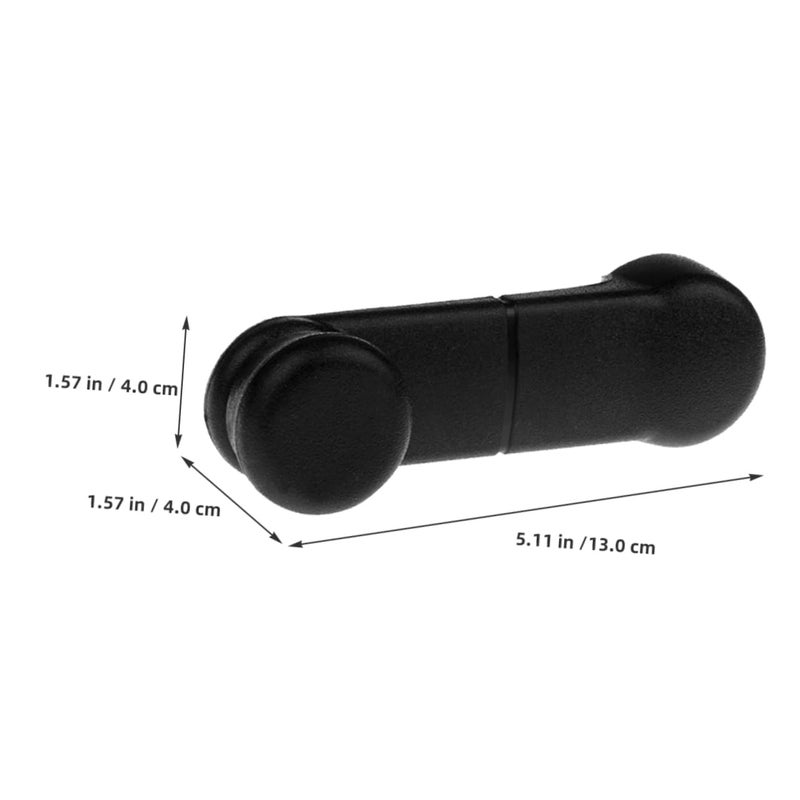 2Pcs Black Interior Door Handles Ergonomic Window Crank Replacement Easy Installation For Car - Image 3