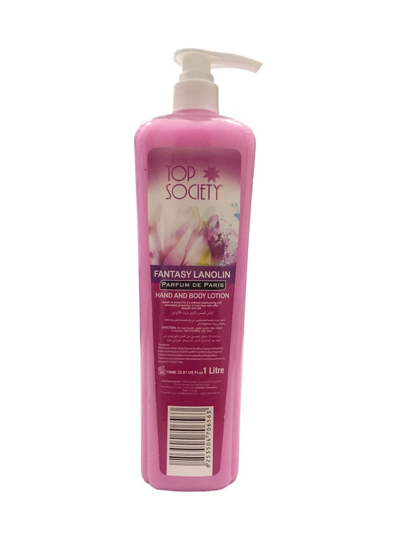 TOP SOCIETY Hand And Body Lotion Fantasy Lanolin 1L 