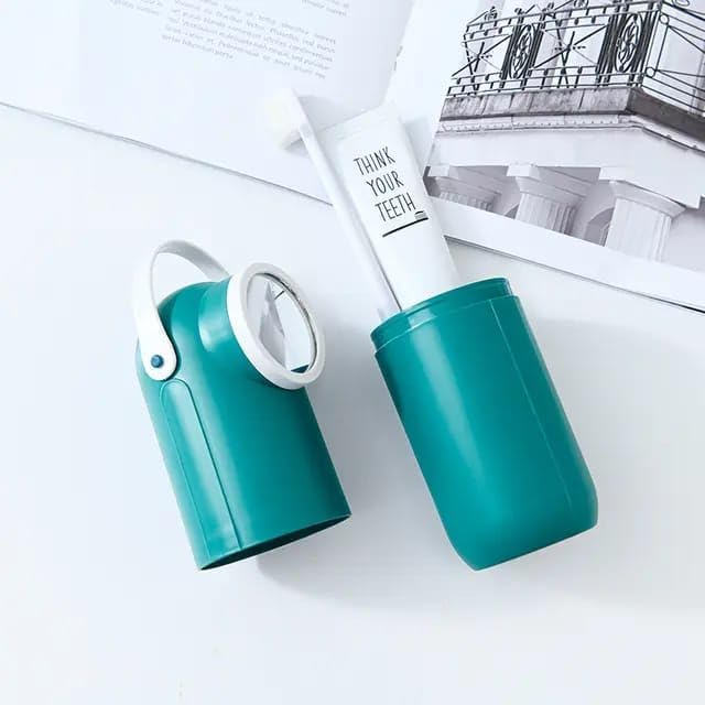 CLICKSWIFT حامل فرشاة الأسنان المحمول للسفر من كليك سويفت مع غطاء علبة تخزين فرشاة الأسنان البلاستيكية للأطفال 1 قطعة (متعدد الألوان) - Image 2