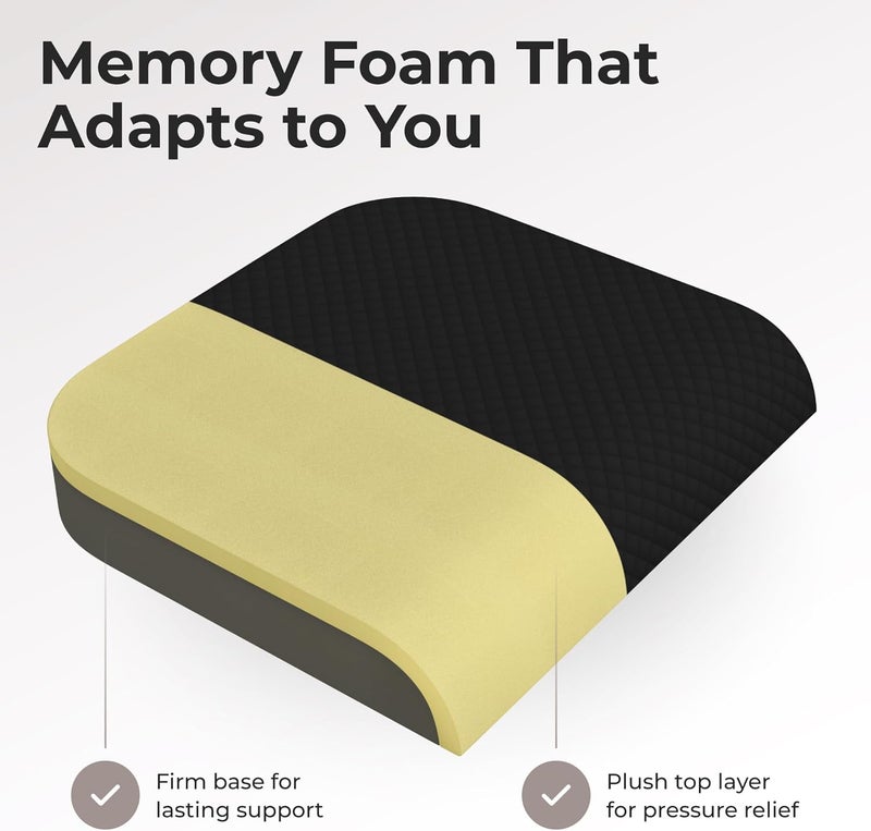 Kölbs Extra Large Seat Cushion Stylish Plush Velvet Cover XL Memory Foam for Office Chair, Floor Pillow Back Pain Coccyx Bruise Relief Carry Handle - Image 4