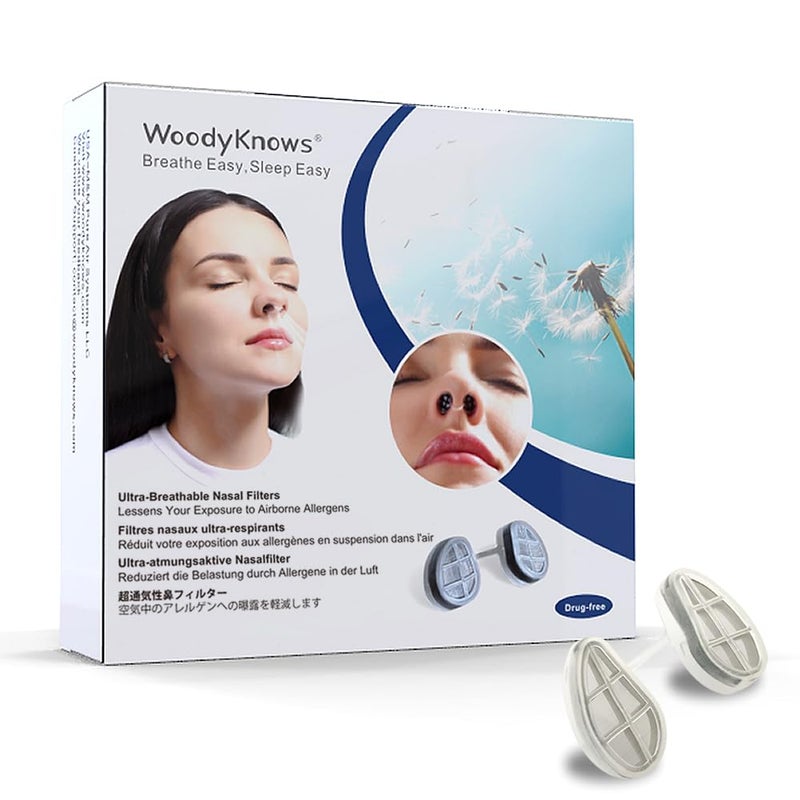 WoodyKnows Ultra-Breathable Nasal Filters (Narrow, Combined Trial Pack, S+M+L+XL, 4 Pack) - Image 1