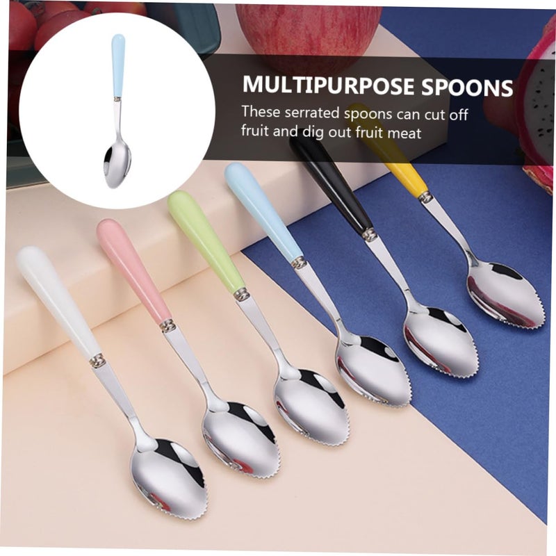 6 Pcs Baby Feeding Spoons Soft Tip Weaning Utensils for Fruit Puree and Easy Training - Image 4