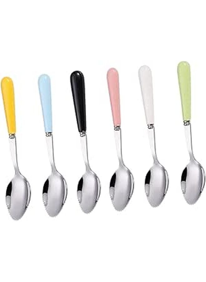 6 Pcs Baby Feeding Spoons Soft Tip Weaning Utensils for Fruit Puree and Easy Training - Image 1