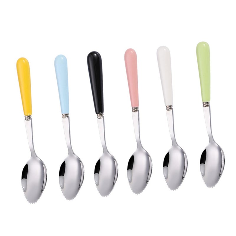 6 Pcs Baby Feeding Spoons Soft Tip Weaning Utensils for Fruit Puree and Easy Training - Image 2