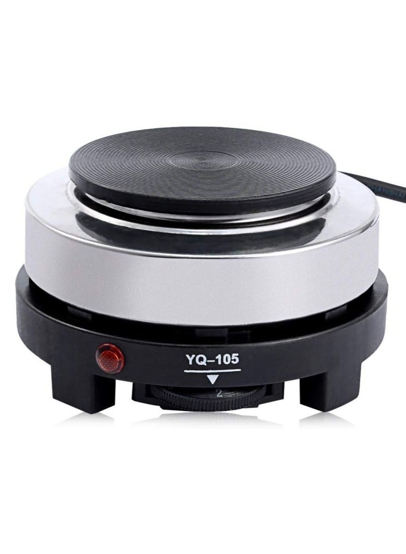 DubaiGallery Mini Electric Hot Plate,500W Teapot Heater, Multi-Function Electric Cooking Stove, Coffee Heater for Office, Home, Camp, Compatible with All Cookware (Black)  - Image 2