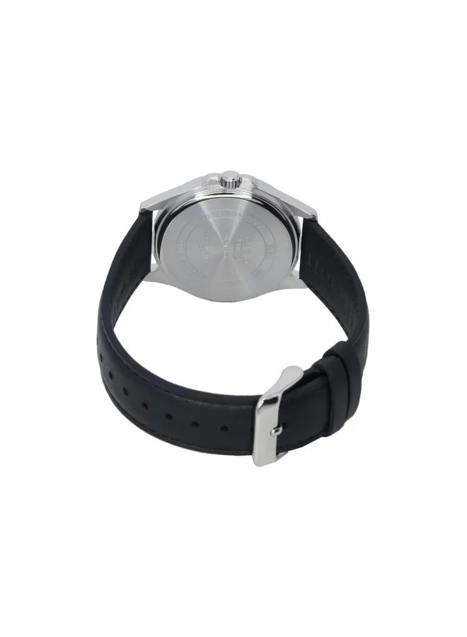 Casio MTP-E350L-1BVDF Men’s Analog Multi-Function Watch – Black Dial, Black Leather Strap, Modern Classic Design - Image 3