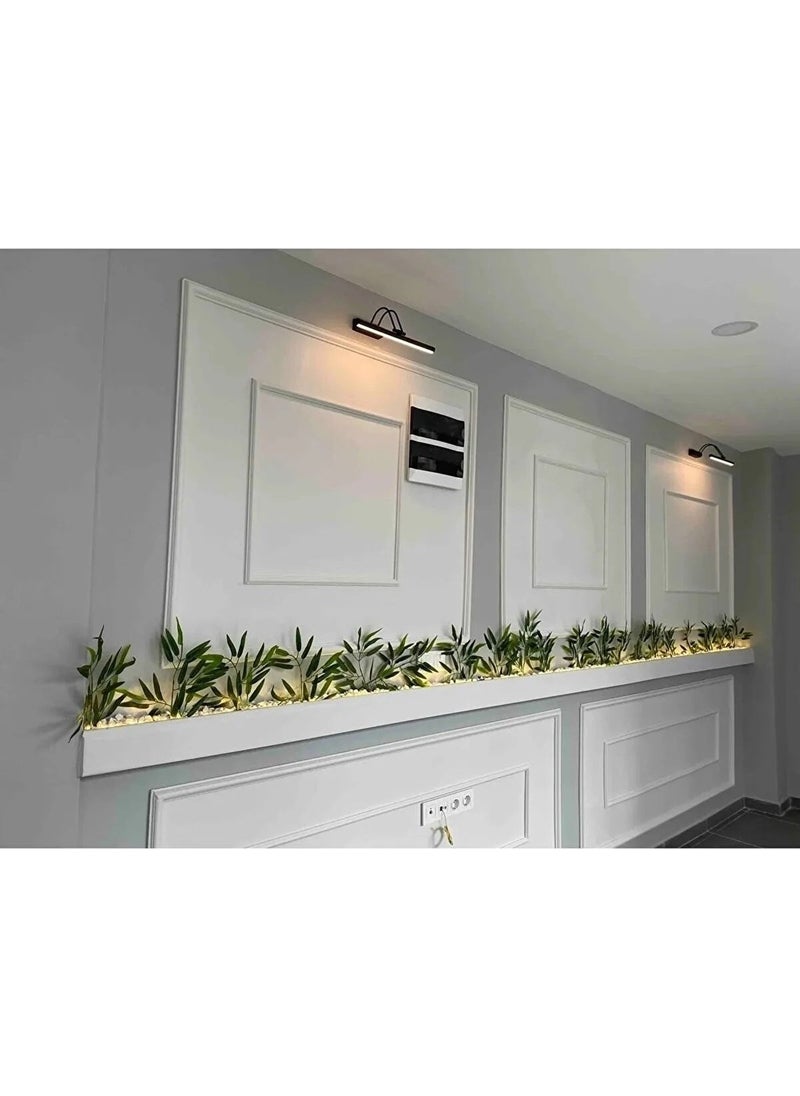 Bhs Life - Black Flute Wall Sconce Mirror Top Bathroom Wall Sconce 6W Natural Daylight - Image 1