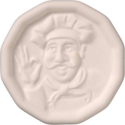 JBK Pottery Pot Minder Ceramic Boil Spill Stopper Disc - Kitchen Overflow Preventer for Noodles, Soups, Pasta, Seafood - Heat, Steam & Splatter Saver for Stove & Microwave - 2.3 inches, Chef Design - Image 1