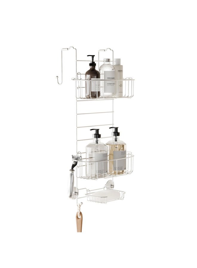 Zenna Home Zenna Home Shower Caddy Hanging Over the Shower Door Organizer, Stainless Steel Rack with 2 Shelves and Built in Hooks, Bathroom Organizer Shelf for Inside Shower, Chrome  - Image 1