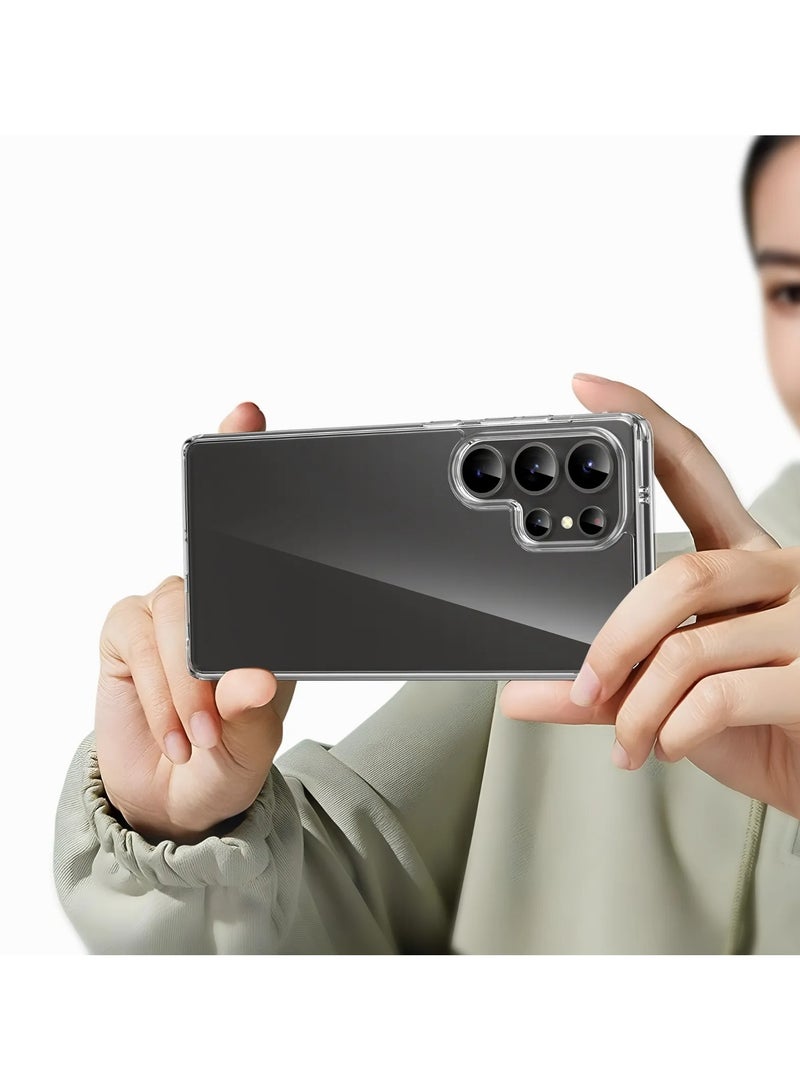 GREEN LION Galaxy S25 Ultra Case Crystal Clear Back Cover /Anti-Yellowing/ Comfortable Grip /Anti-Scratch Lip / Drop Protection / Raised Edge / Precise Cutouts Back Cover - Transparent - Image 2