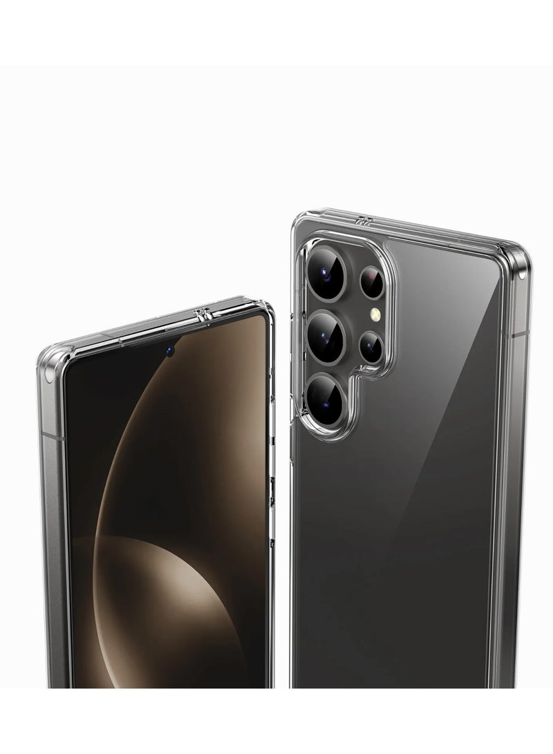 GREEN LION Galaxy S25 Ultra Case Crystal Clear Back Cover /Anti-Yellowing/ Comfortable Grip /Anti-Scratch Lip / Drop Protection / Raised Edge / Precise Cutouts Back Cover - Transparent - Image 3