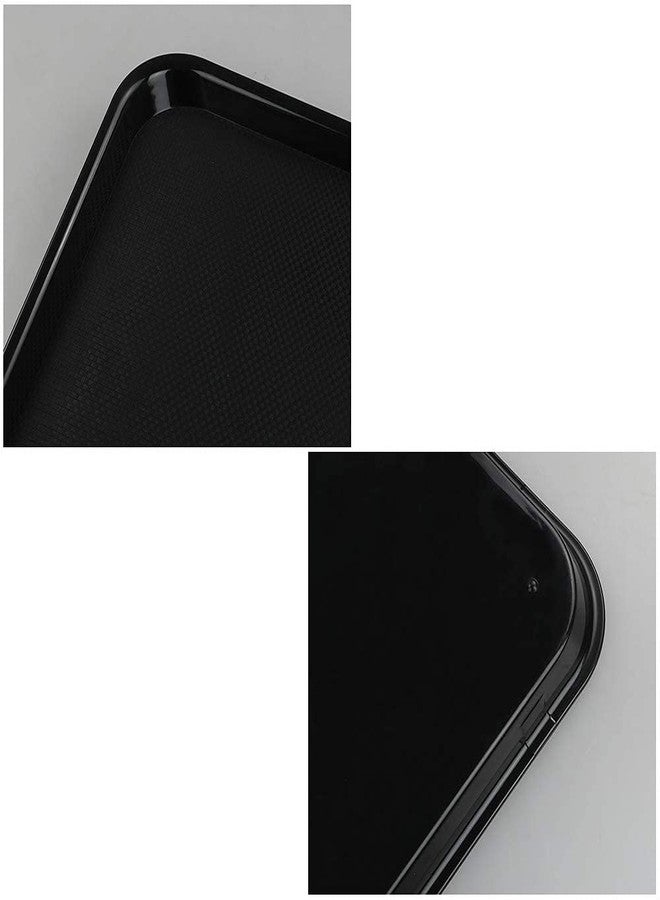 HOMMP Plastic Rectangular Fast Food Serving Trays, Set of 4 - Image 3
