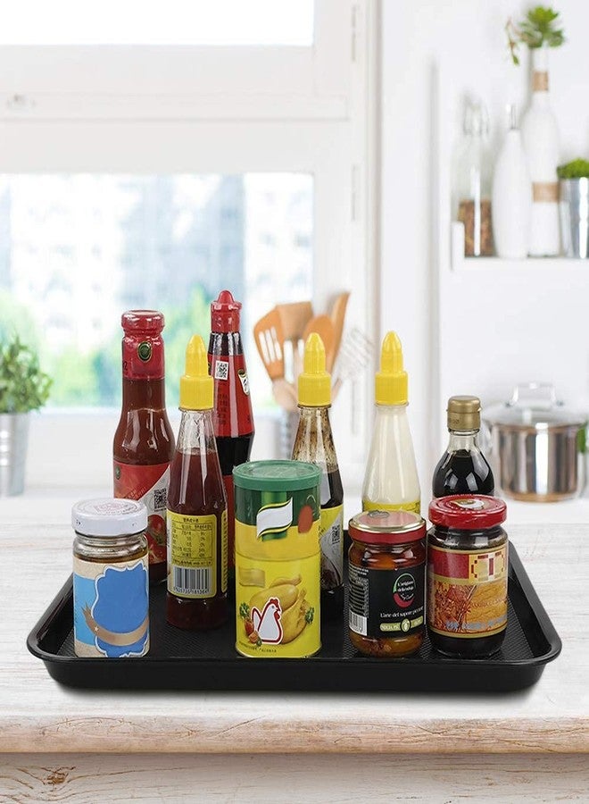 HOMMP Plastic Rectangular Fast Food Serving Trays, Set of 4 - Image 4