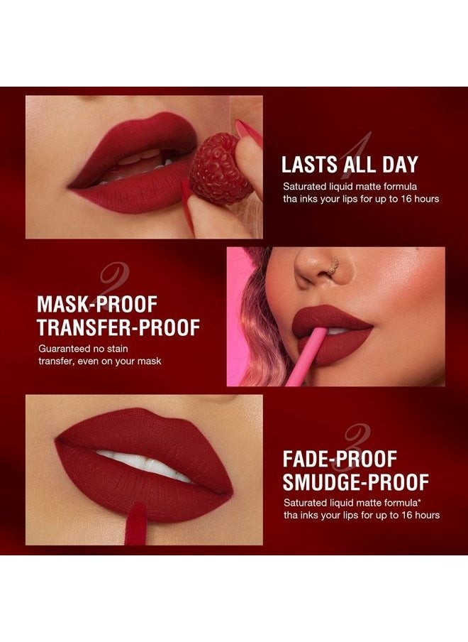 Bestland - 6Pcs Matte Liquid Lipstick and Lip Liner Set, Non-Stick Cup Not Fade Waterproof Nude lipstick Makeup Kits Velvety Nude Lipliner Lip Gloss Make Up Gift Set (Set A) - Image 1