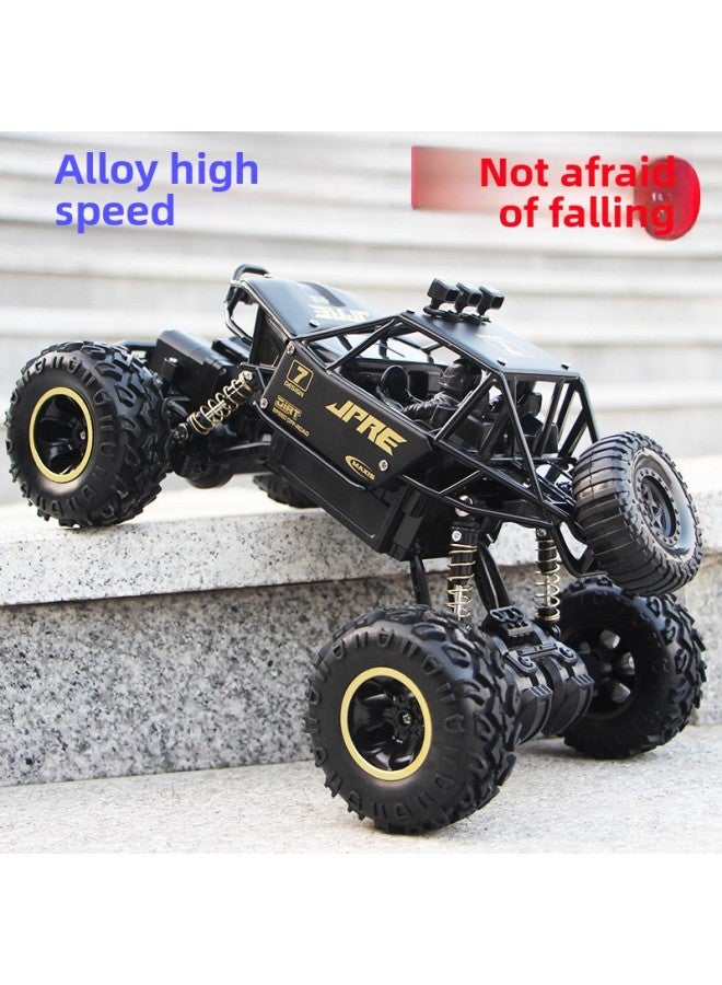 Children's Remote Control Off-road Vehicle High-level Sense Toy Travel Outdoor Play Car Charging High-speed Four-wheel Drive Climbing Car-Color:Alloy Black Large 28cm Four-wheel Drive Climbing Car 【 - Image 2