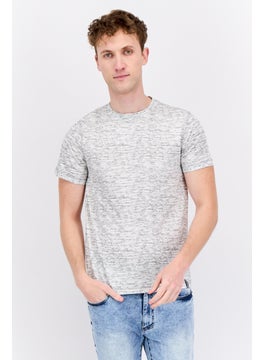 Men Crew Neck Short Sleeve Heather T-Shirt, Grey
