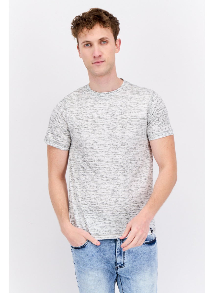 Company Eighty One - Men Crew Neck Short Sleeve Heather T-Shirt, Grey - Image 1