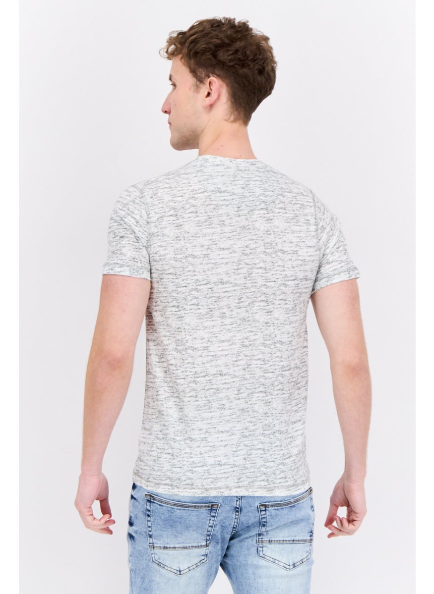 Company Eighty One - Men Crew Neck Short Sleeve Heather T-Shirt, Grey - Image 1
