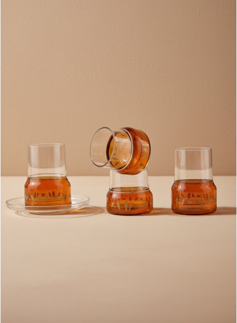 Raz Aviara Tea & Coffee Glass Set – Double Wall Glassware with Elegant Bird Motif – Luxury Gift Box - Image 1