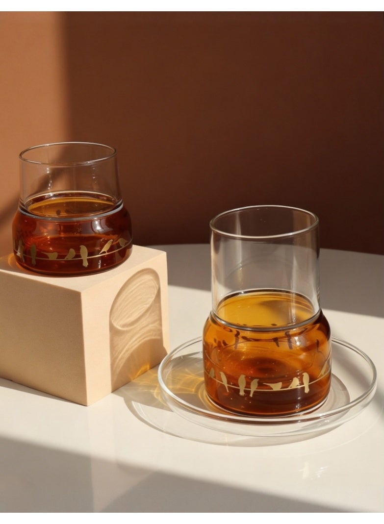 Raz Aviara Tea & Coffee Glass Set – Double Wall Glassware with Elegant Bird Motif – Luxury Gift Box - Image 2