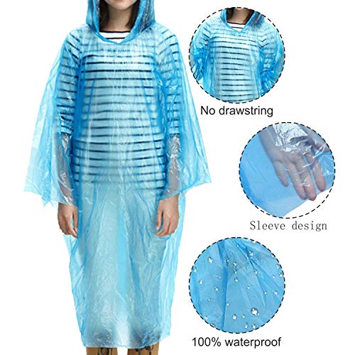 RUBS Raincoat Disposable Waterproof Reusable Rain Poncho for Men and Women (Multicolor, Free Size) Pack of 10 - Image 4
