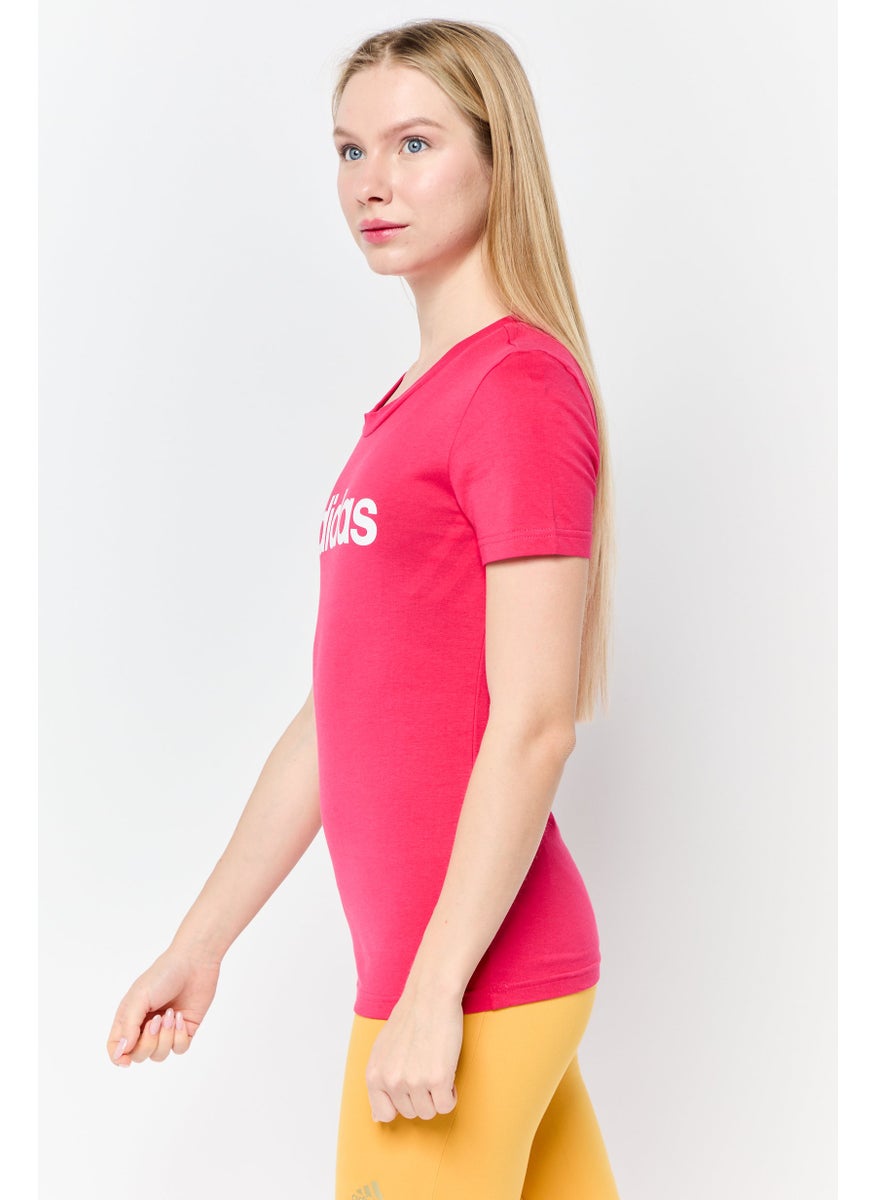 Adidas - Women Sportswear Fit Training T-Shirts, Pow Pink - Image 1