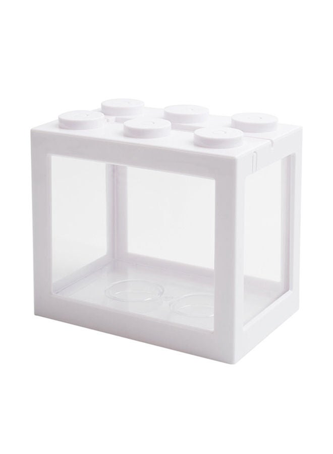 NIBEMINENT Mini Fish Tanks Row Aquarium White 12.00x8.00x10.50cm - Image 1