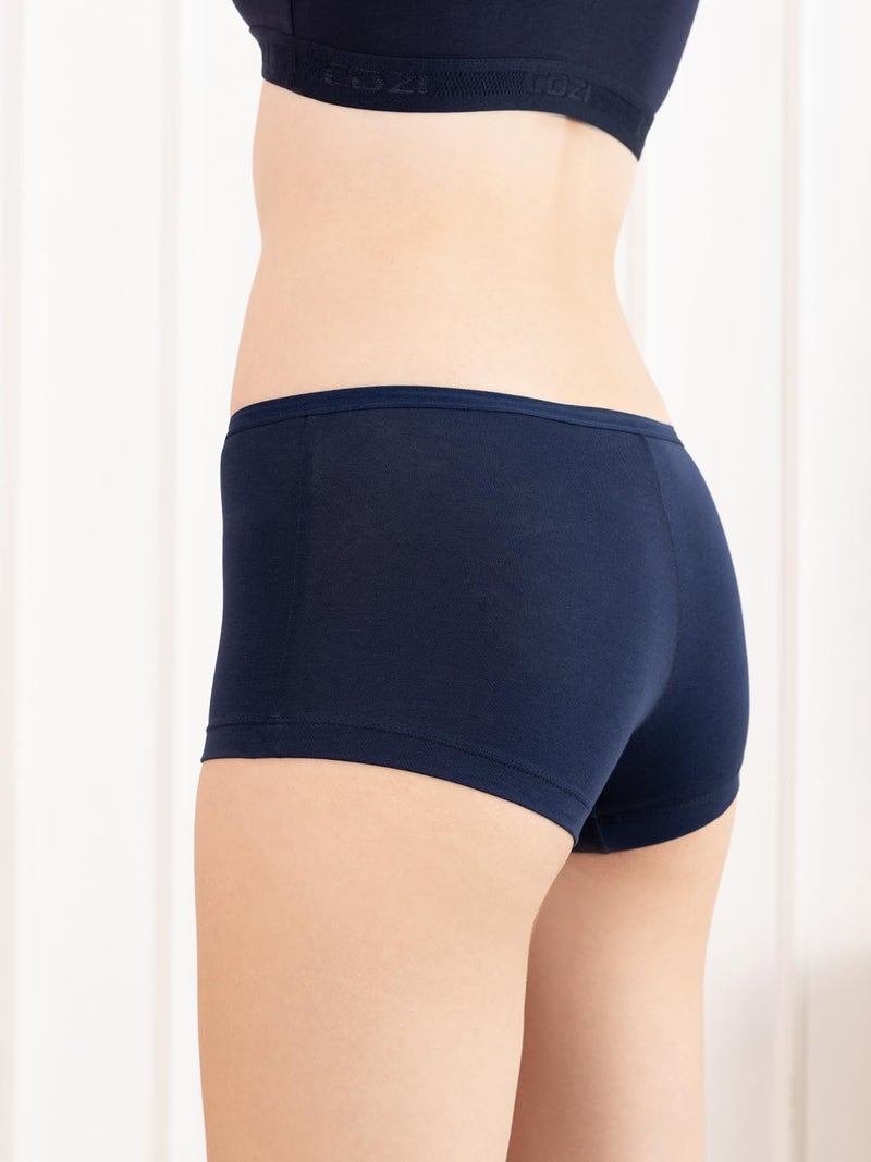 Lux Cozi for Her Cotton Blend Women's Body Leg Plain Boy Short Panties (COZIHER_PTY_501_AST1_110_4PC) Assorted - Image 5