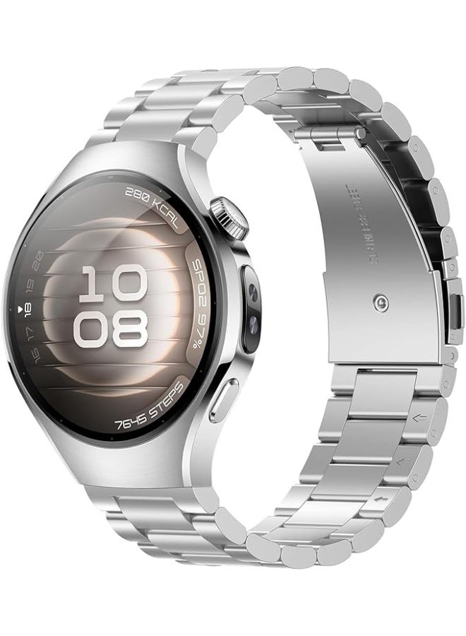 18mm Men's Metal Strap Compatible with Huawei Watch GT 5 41mm/Huawei Watch GT 4 41mm Stainless Steel silverr - Image 1