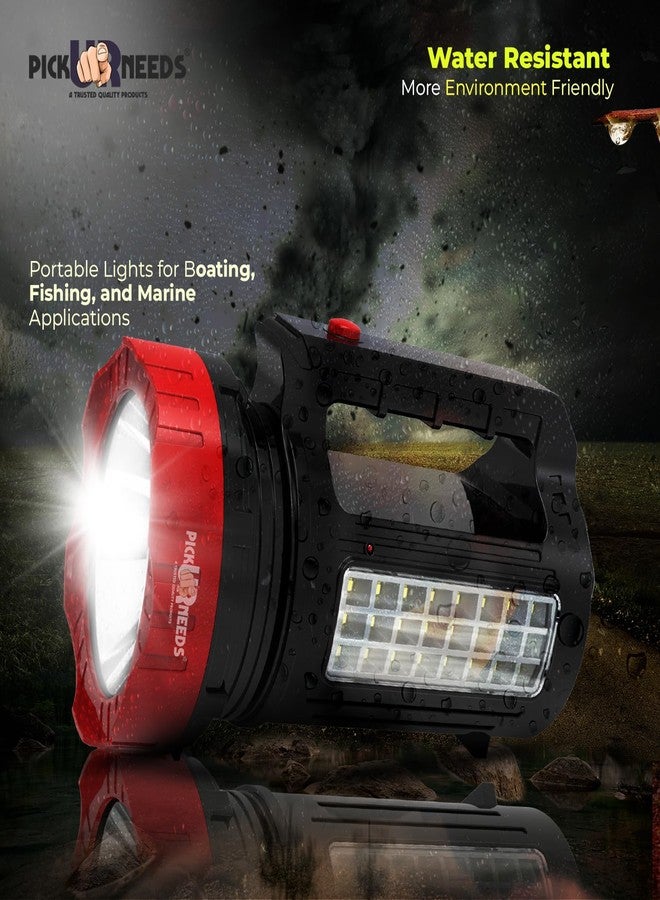 Pick Ur Needs 2 in1 Emergency Rechargeable 150W +24 SMD Laser LED Search Torch Light Lantern Lamp (Red) - Image 4