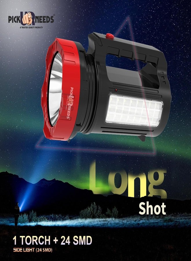 Pick Ur Needs 2 in1 Emergency Rechargeable 150W +24 SMD Laser LED Search Torch Light Lantern Lamp (Red) - Image 3