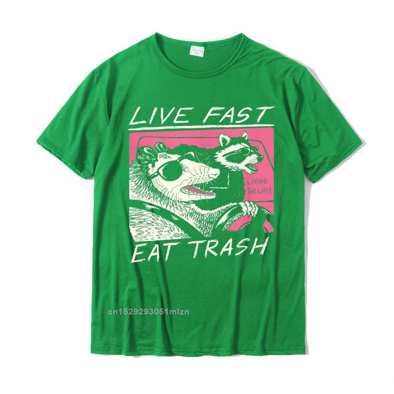 200g fabric European size cotton TFunny Shirts Men Cotton_Harajuku Mens Cloth Green