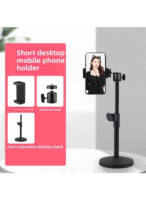 Adjustable LED Photography Bulb Remote Control Desktop Food Lighting Jewelry Live Broadcast Props Camera Lighting Bulbs-Light Source Color:Desktop Short Mobile Phone Bracket Set (including 1/4 Pan/tilt, Mobile Phone Clip)