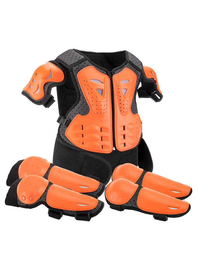 Generic Children's Balance Bike Armor Cycling Suit Off-Road Motorcycle Chest Armor Anti Drop Vest Set  - Image 1
