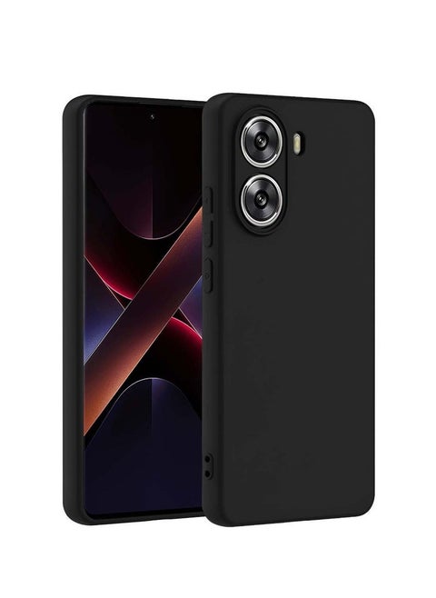 Xiaomi Poco X7 Pro 5G 2025 Premium Soft Liquid Silicone Case Cover – Black | Shockproof Slim Phone Case with Anti-Fingerprint Matte Finish | Precision Fit with Full Camera & Screen Protection