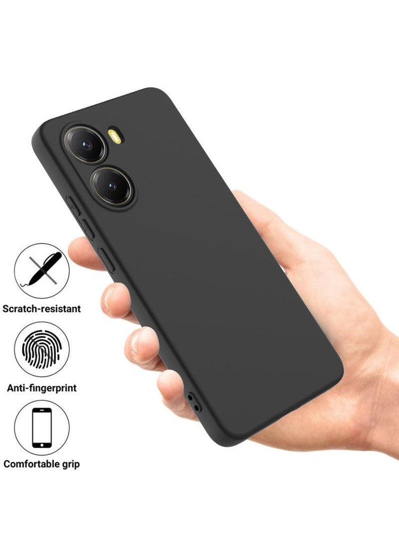 TIGER Xiaomi Poco X7 Pro 5G 2025 Premium Soft Liquid Silicone Case Cover – Black | Shockproof Slim Phone Case with Anti-Fingerprint Matte Finish | Precision Fit with Full Camera & Screen Protection - Image 2