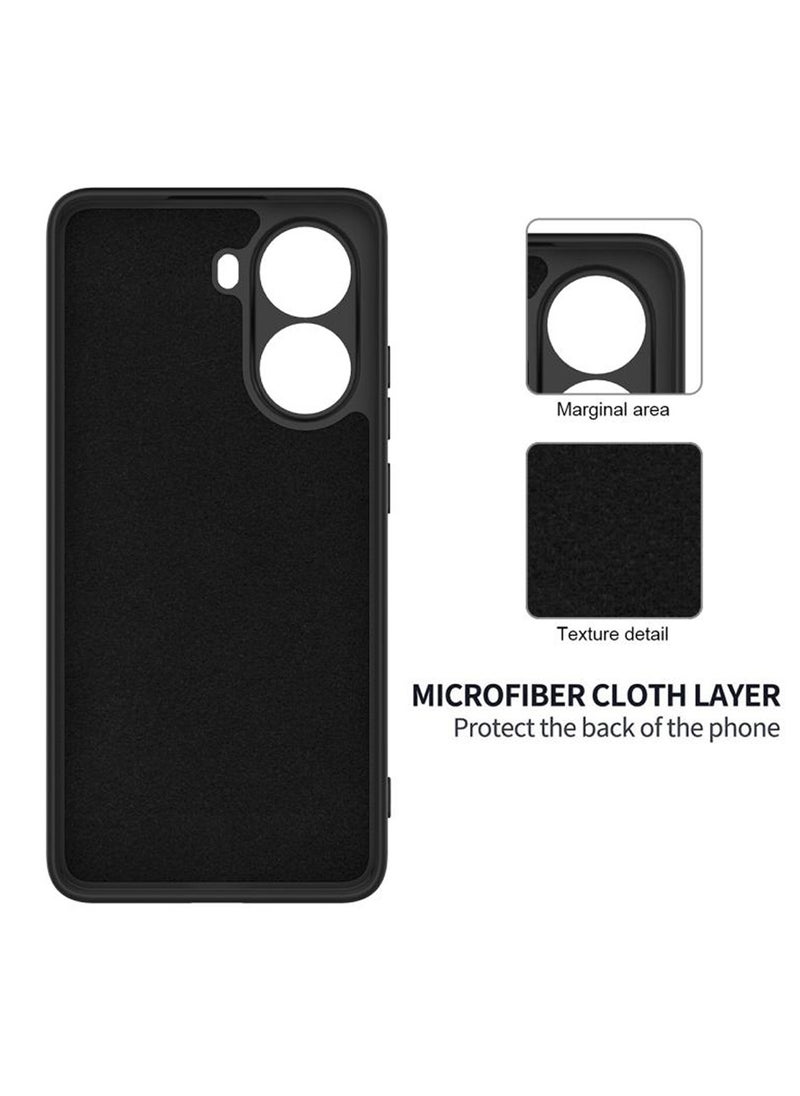 TIGER Xiaomi Poco X7 Pro 5G 2025 Premium Soft Liquid Silicone Case Cover – Black | Shockproof Slim Phone Case with Anti-Fingerprint Matte Finish | Precision Fit with Full Camera & Screen Protection - Image 4