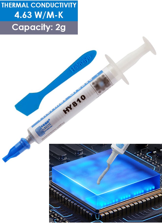 Halnziye Premium Performance Thermal Paste for Cooling All Processors CPU GPU PC PS4 Xbox Computers and Consoles High Thermal Conductivity Thermal Paste Long Durability Safe Application Non-Conductive  - Image 1