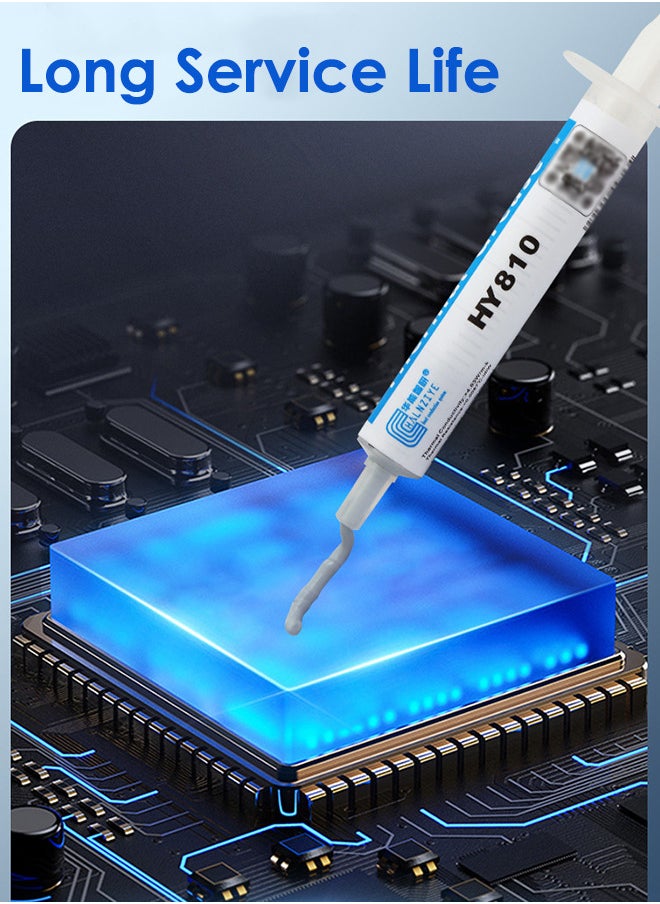 Halnziye Premium Performance Thermal Paste for Cooling All Processors CPU GPU PC PS4 Xbox Computers and Consoles High Thermal Conductivity Thermal Paste Long Durability Safe Application Non-Conductive  - Image 4